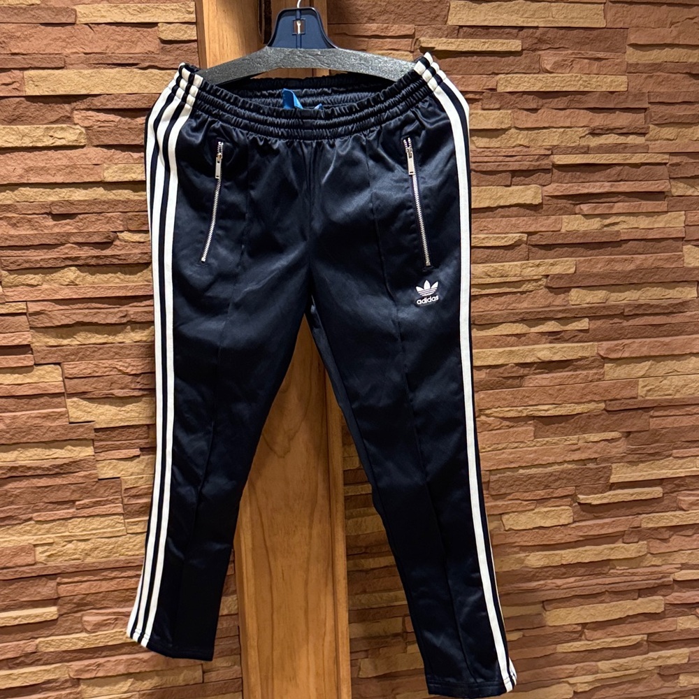 adidas Cigarette Track Pants with White Stripes